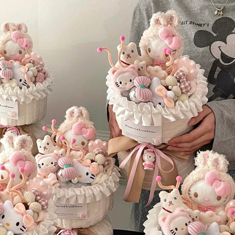 hellokitty玩偶花束生日礼物女生哈喽kt送女孩子儿童女朋友毕业礼