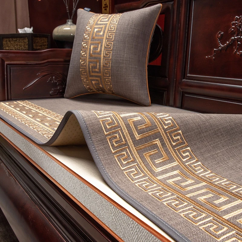 新中式沙发垫防滑四季通用红木坐垫套罩实木沙发垫子2025新款盖布