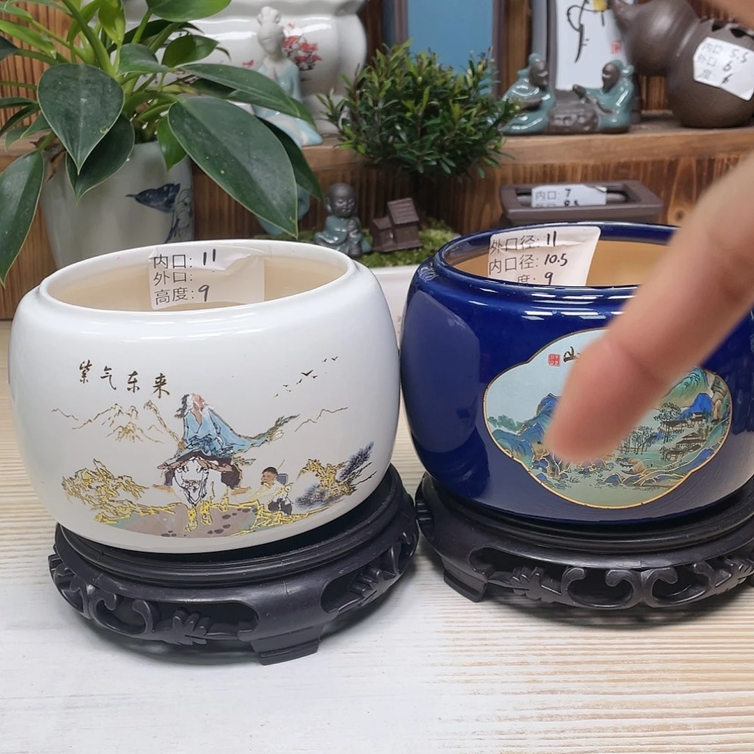 紫砂花盆陶瓷艺术花盆陶瓷