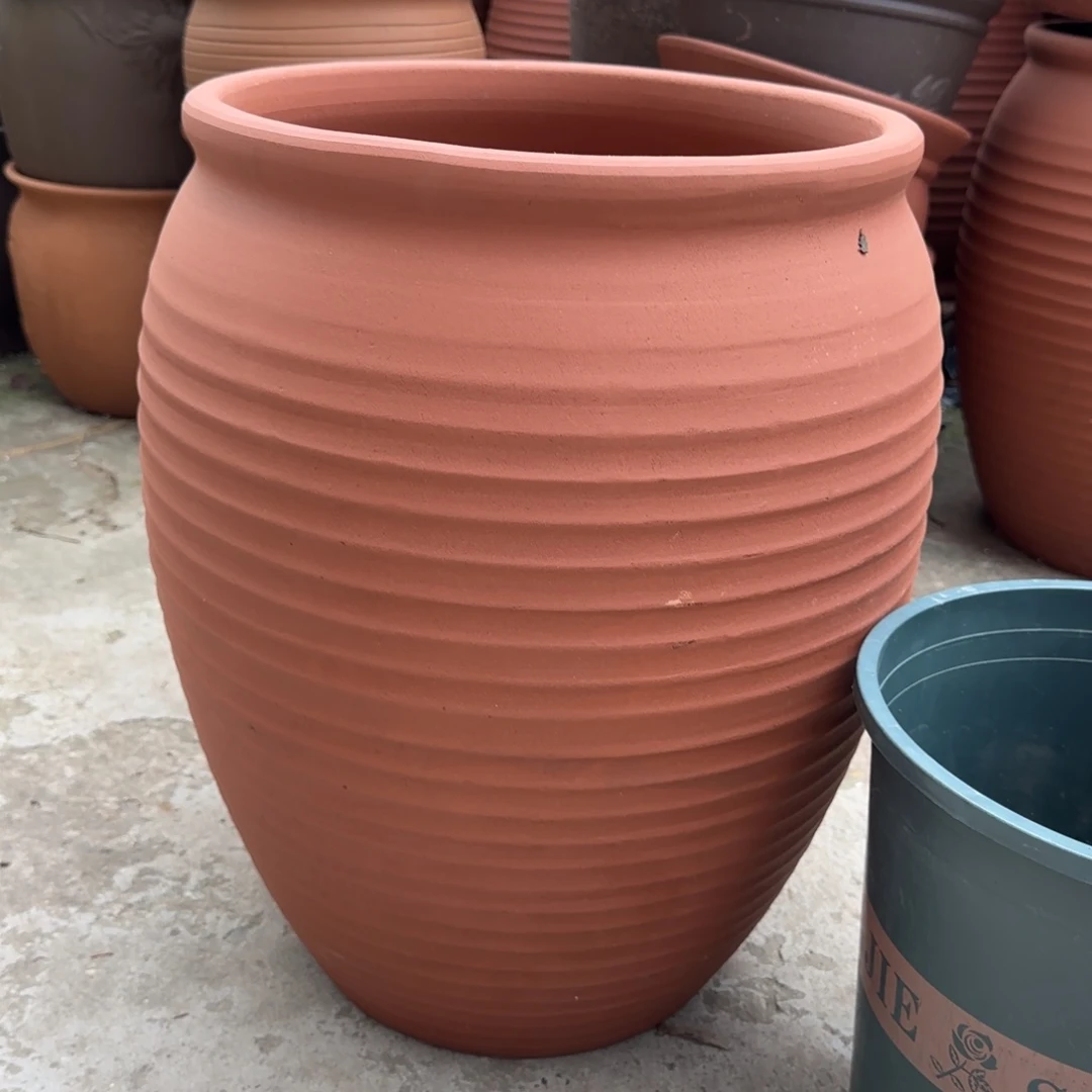 紫砂花盆口35高50宜兴紫砂