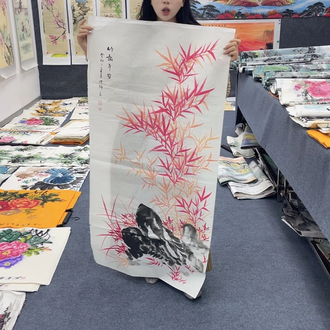 国画作品小姐姐放漏…