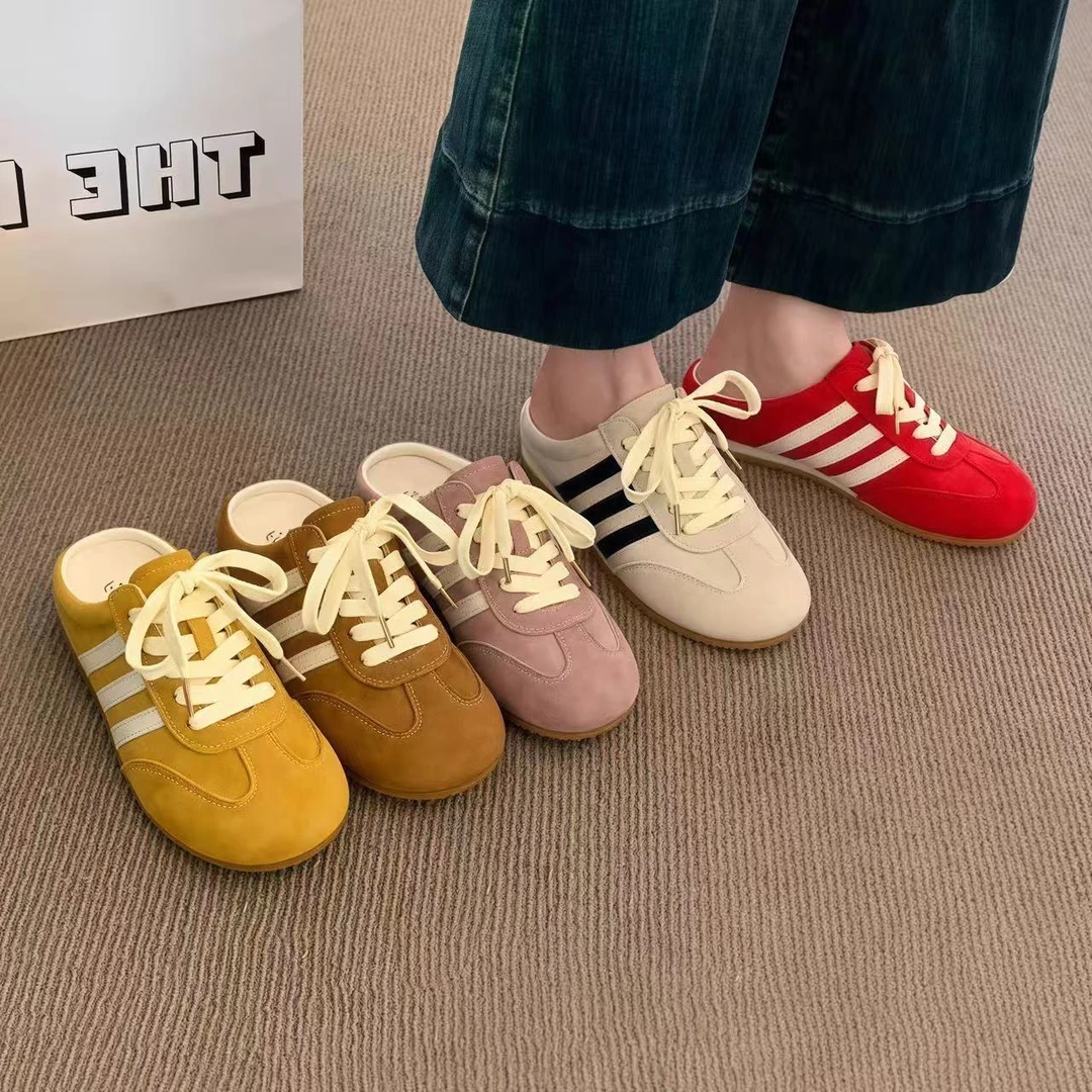 【佩佩专属】欧洲站走秀款百搭半拖女鞋2025爆款INS网红德训拖鞋