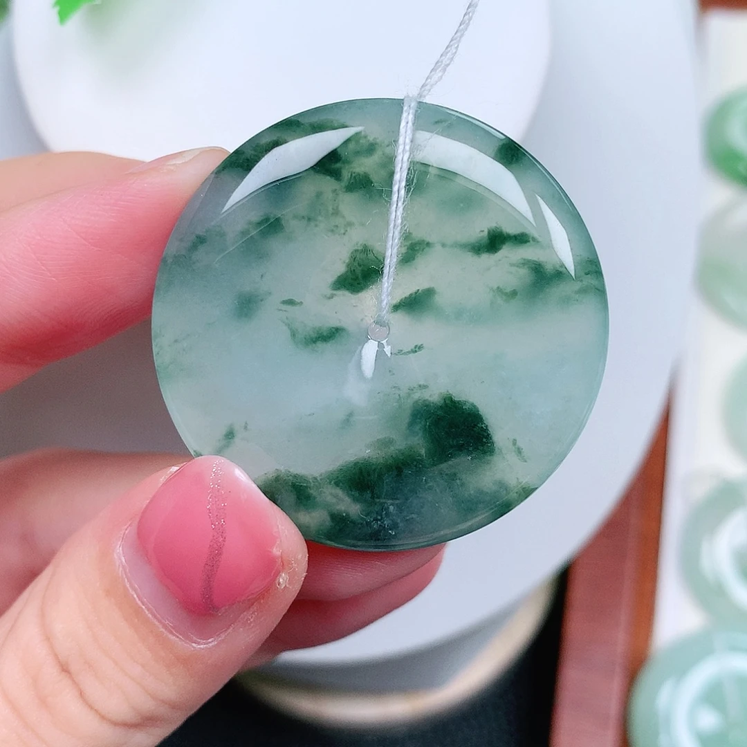 翡翠未镶嵌颈饰平安38-6