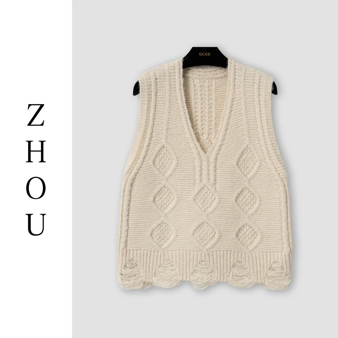 （周哥甄选）杏色背心-32178