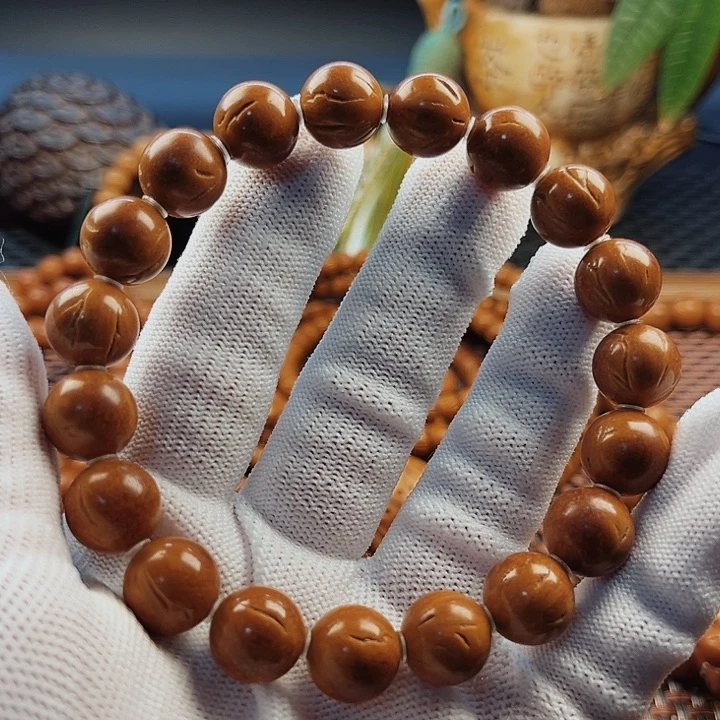 桃核手串向*12龙纹手串