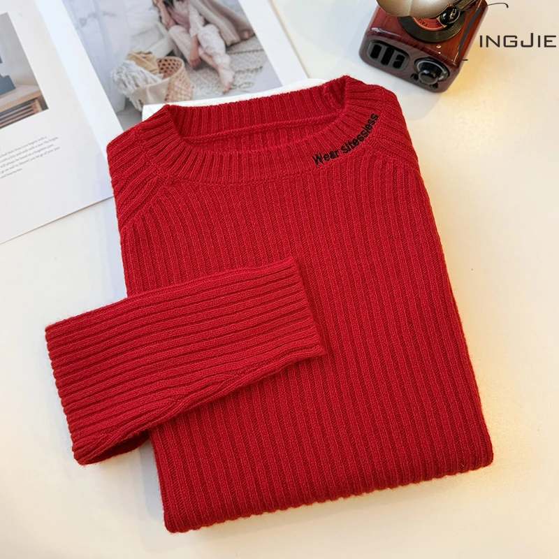 B1232长袖上衣针织毛衣上衣女