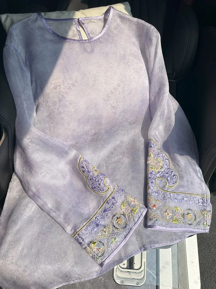 新中式国风设计师款凉纱上衣2025A7172--雨情广源仓