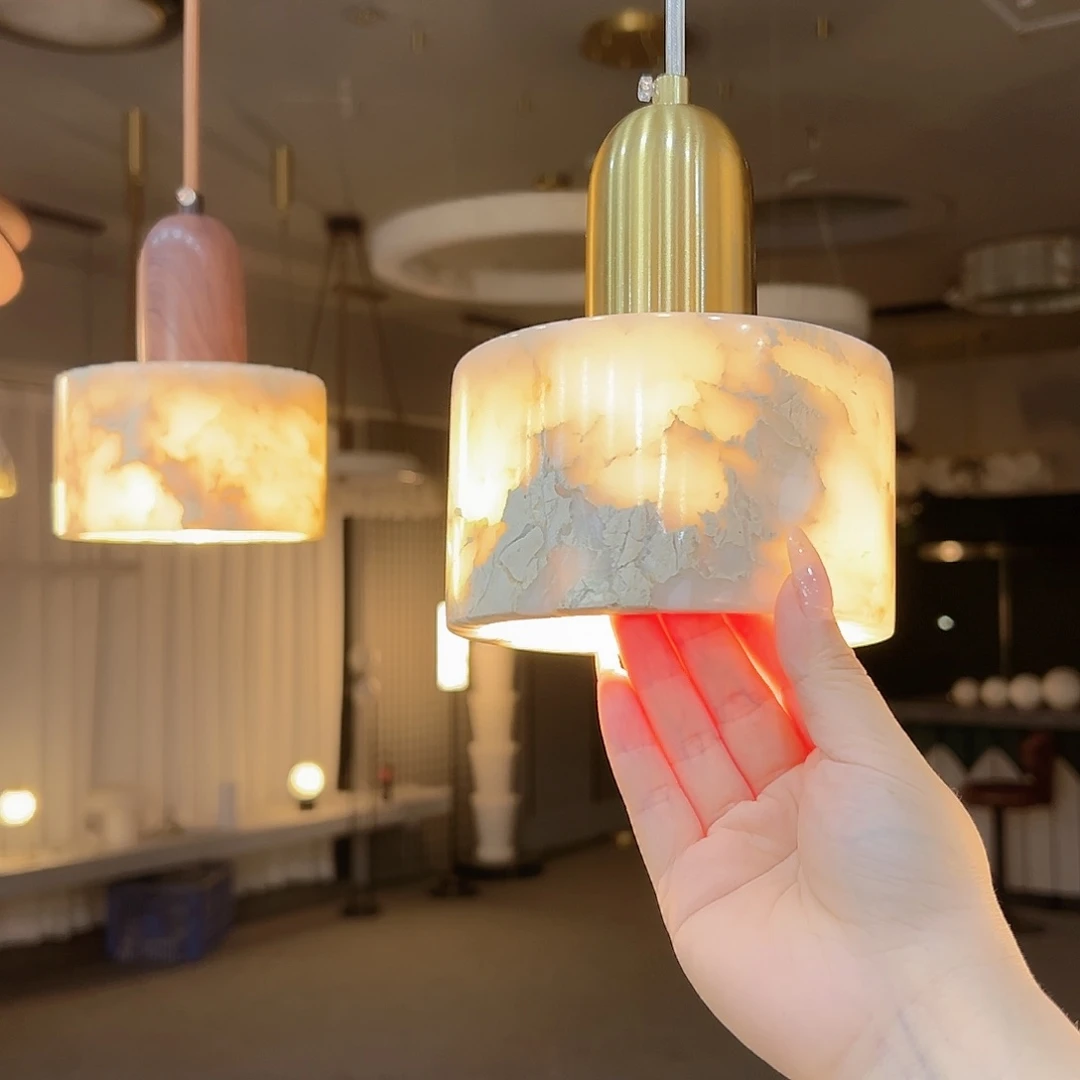 天然云石小吊灯直径12厘米