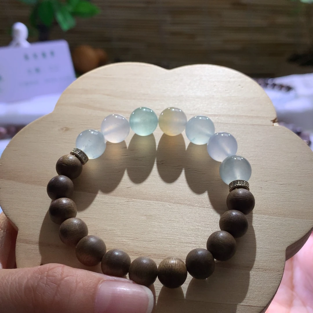 翡翠散珠天然缅a糖果半串