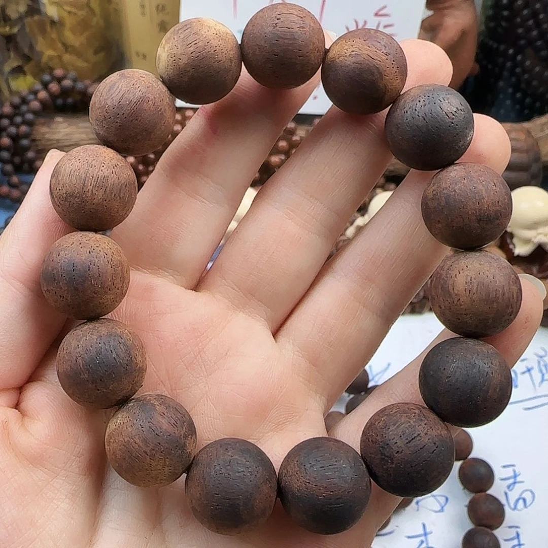 降真香手串/手链1.5回黄白棋楠腊干老料单圈