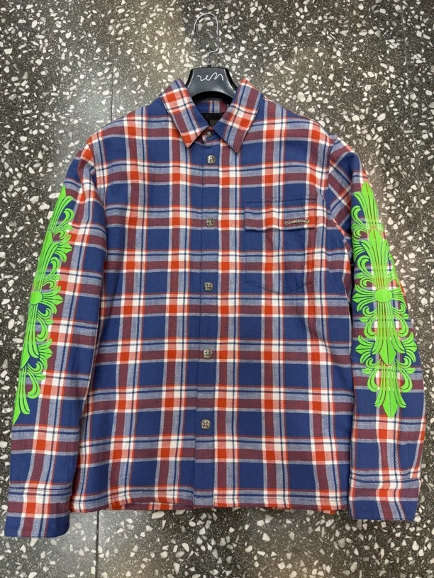 全新未使用 Chrome Hearts/克罗心 格子手臂衬衫 L码