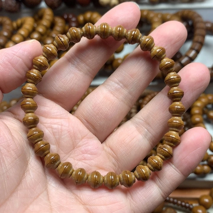 紫金鼠手串7mm纯肉实心金饭碗单圈手串