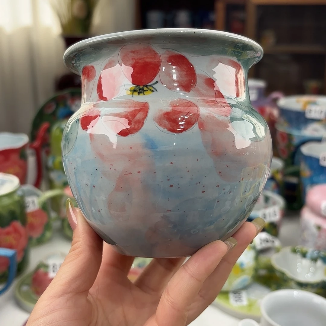 瓷片景德镇手绘高温釉下彩陶瓷茶具