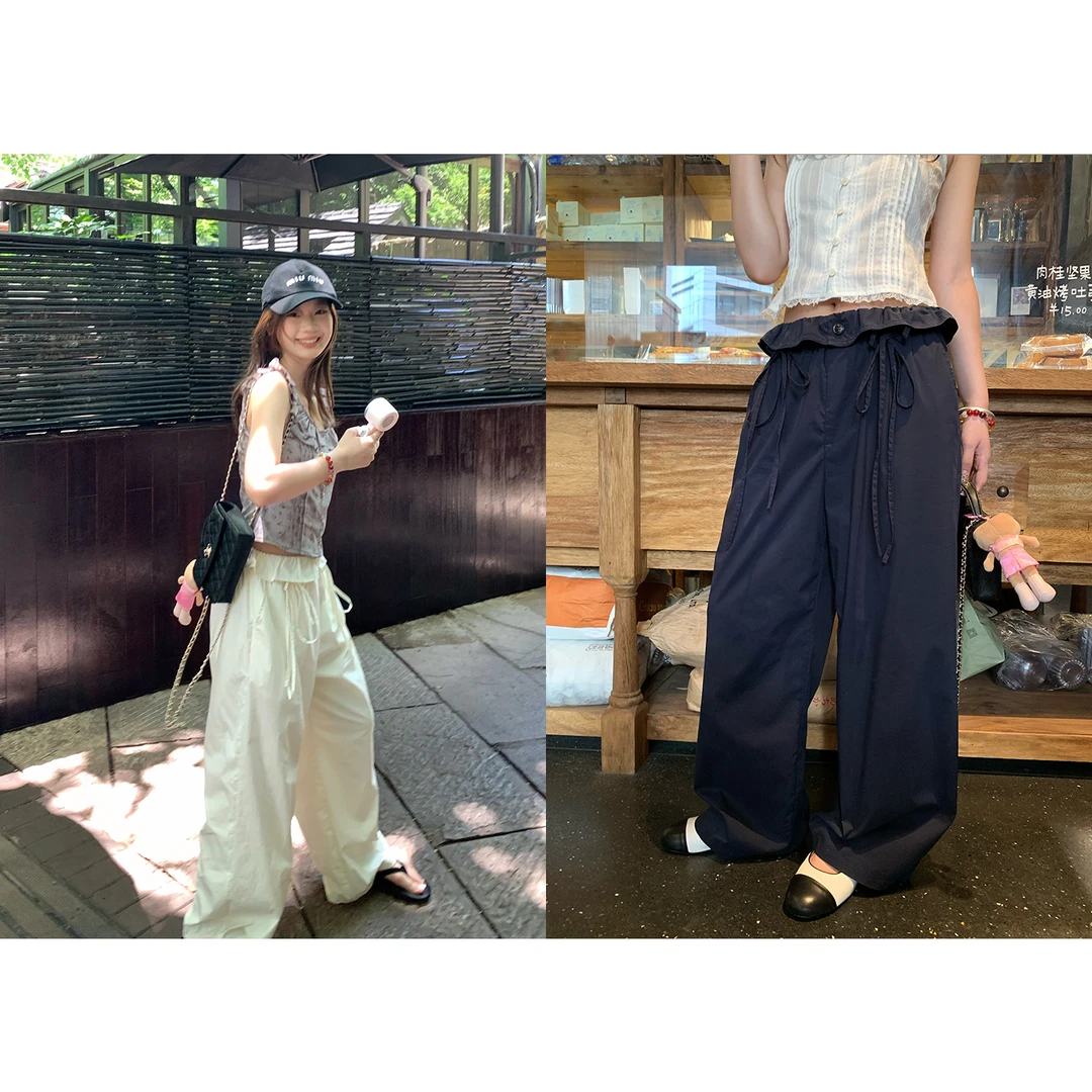 im向 妮式fitcheck’设计感立体褶皱花苞工装裤