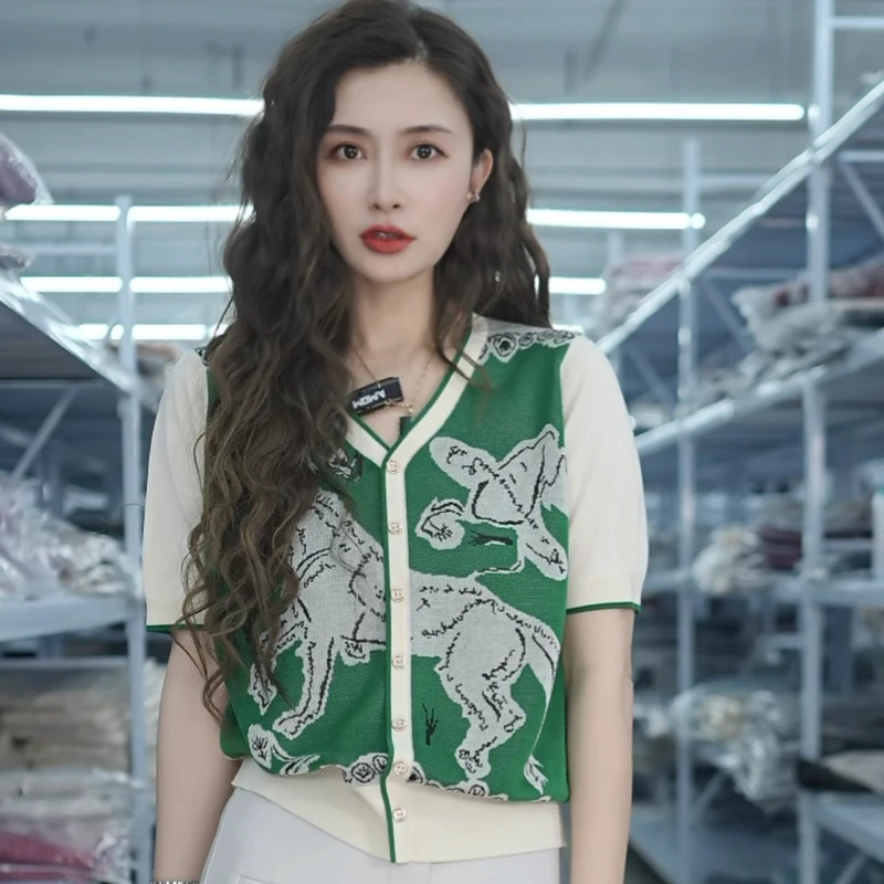 【晴晴精选】2025新款设计款复古气质高级提花精致百搭针织衫A288#