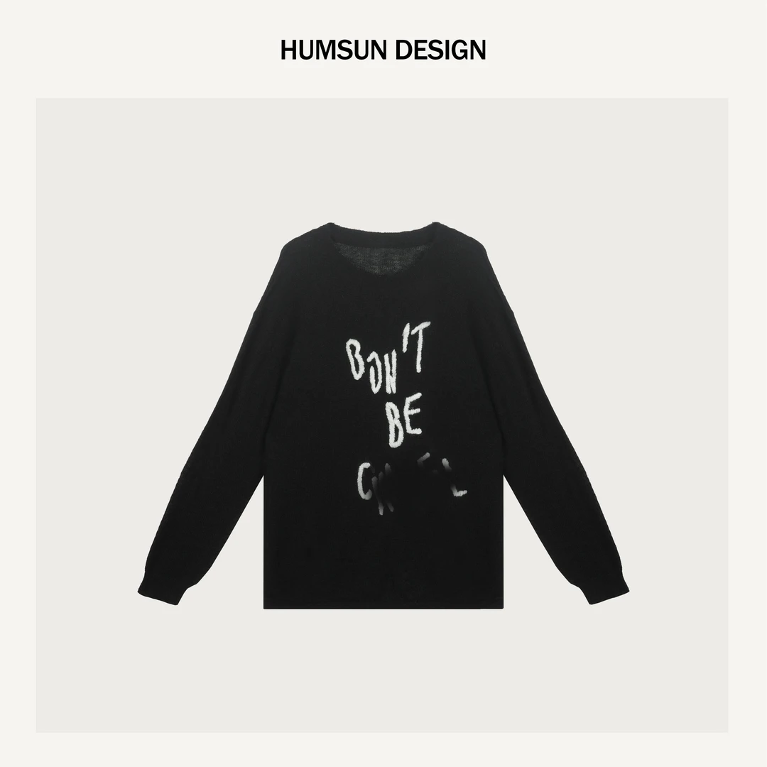 HUMSUN/禾木笙「帘梦」马海毛&羊毛小香立体绣蓬松软糯针织衫 5C994