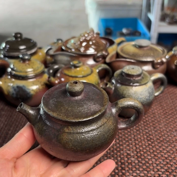 茶壶紫砂长***雀手持壶壶