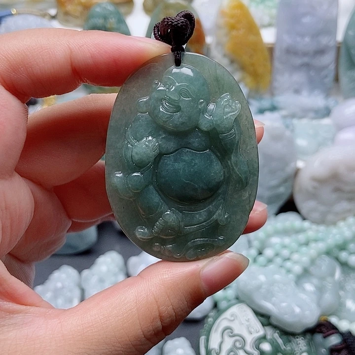 翡翠未镶嵌吊坠(不含链)1