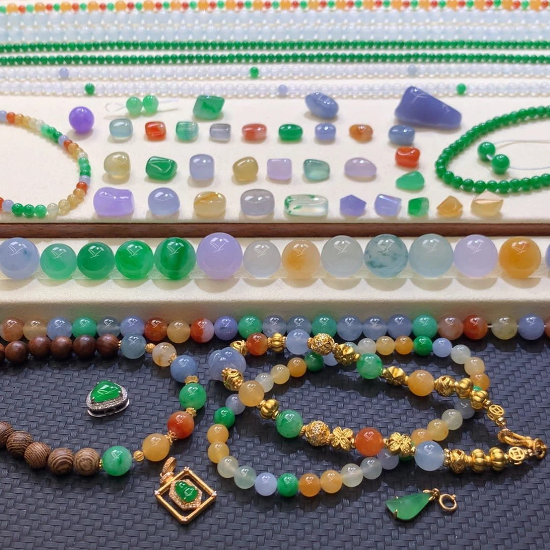 定制翡翠未镶嵌 毛货抛光定制