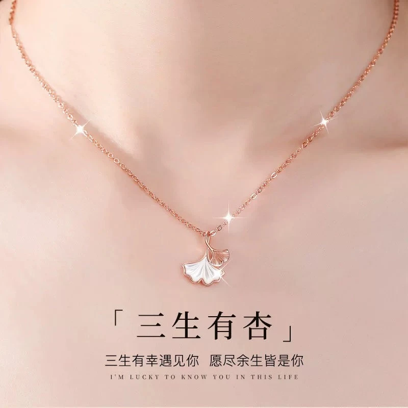 钛钢项链 「三生有幸」项链女款新款轻奢高级感锁骨链F840