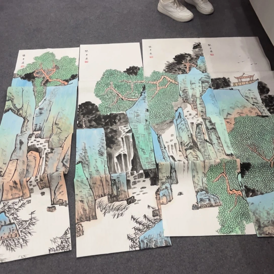 国画ZH精品国画单幅任发4张一套