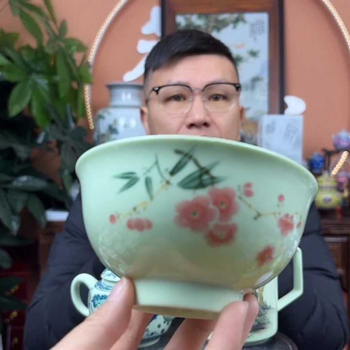 摆件陶景德镇陶瓷手工杯子