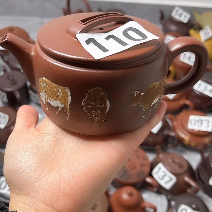 紫砂茶壶紫砂微瑕半手