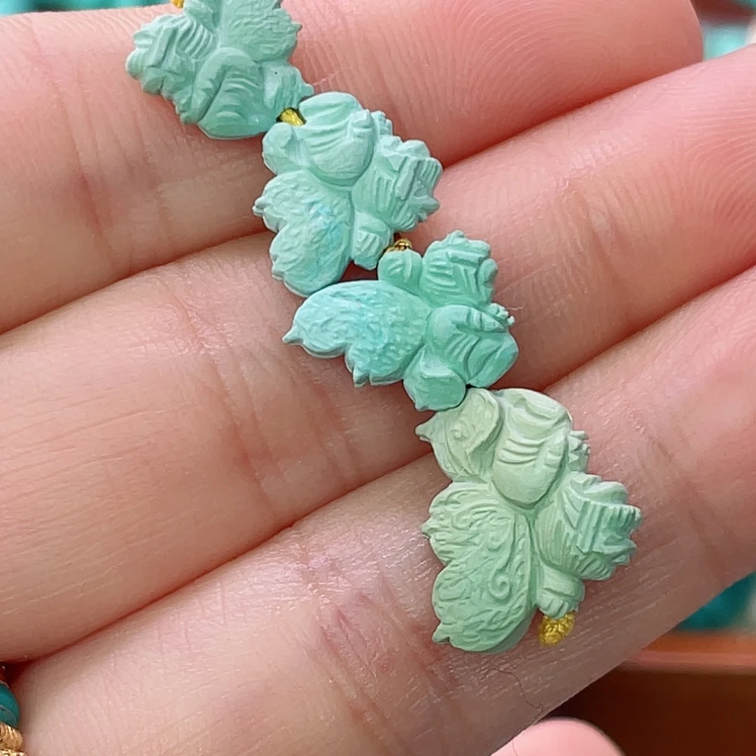 未镶嵌绿松石珠宝半成品