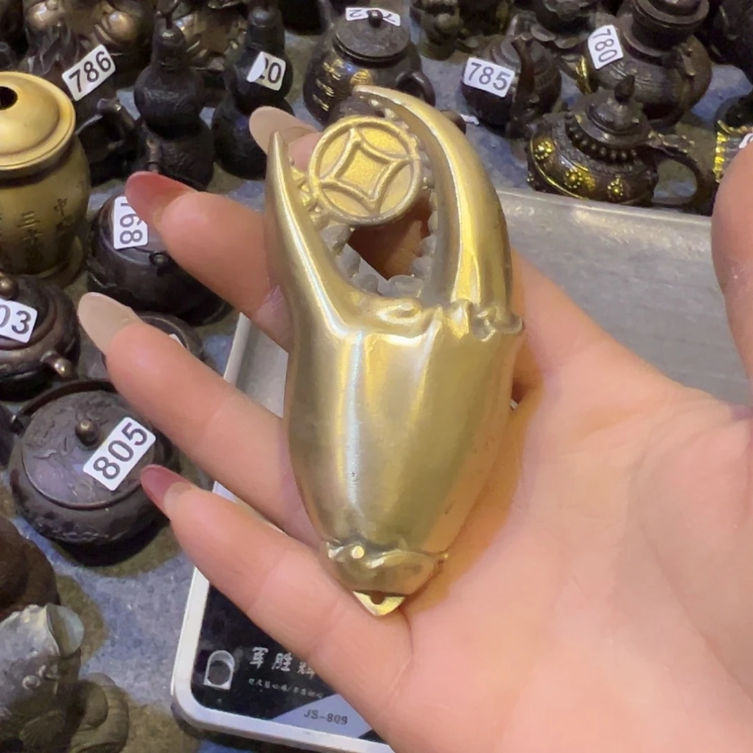 丰***伍黄铜摆件，文房摆件