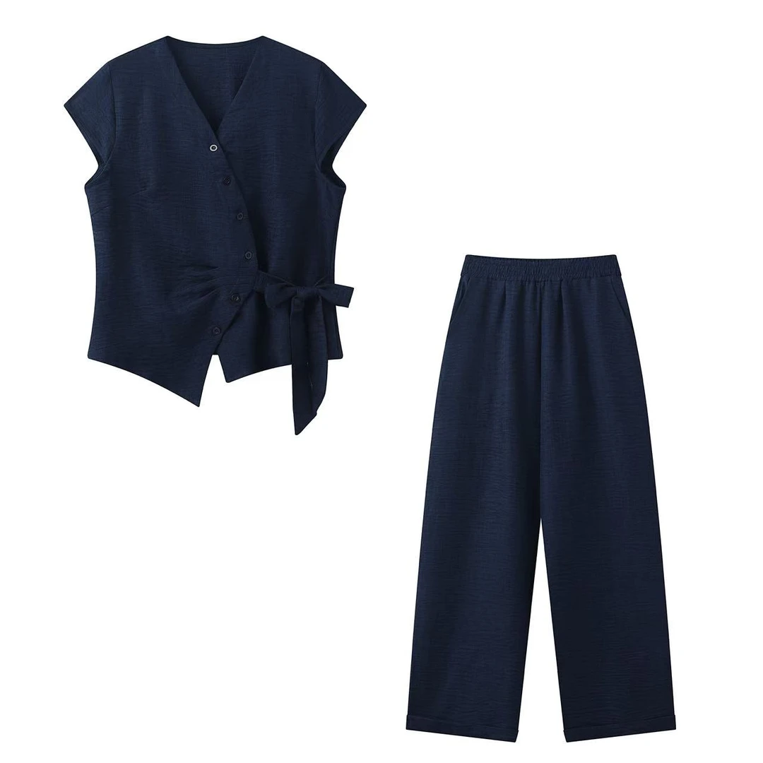 2690夏季新款时尚百搭短袖衬衫女高级感设计感小衫显瘦衬衣女