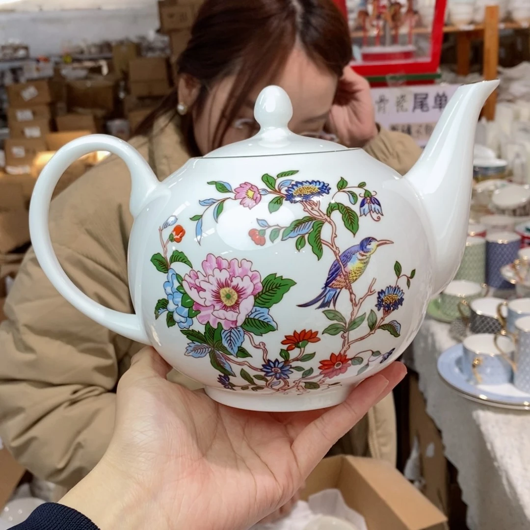 瓷安家茶壶一个外贸尾单