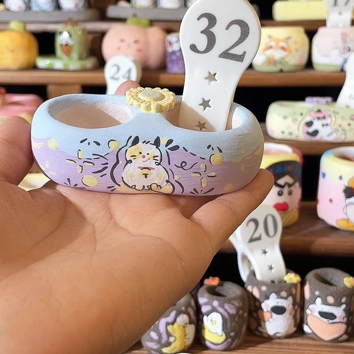 32….手工手绘花盆