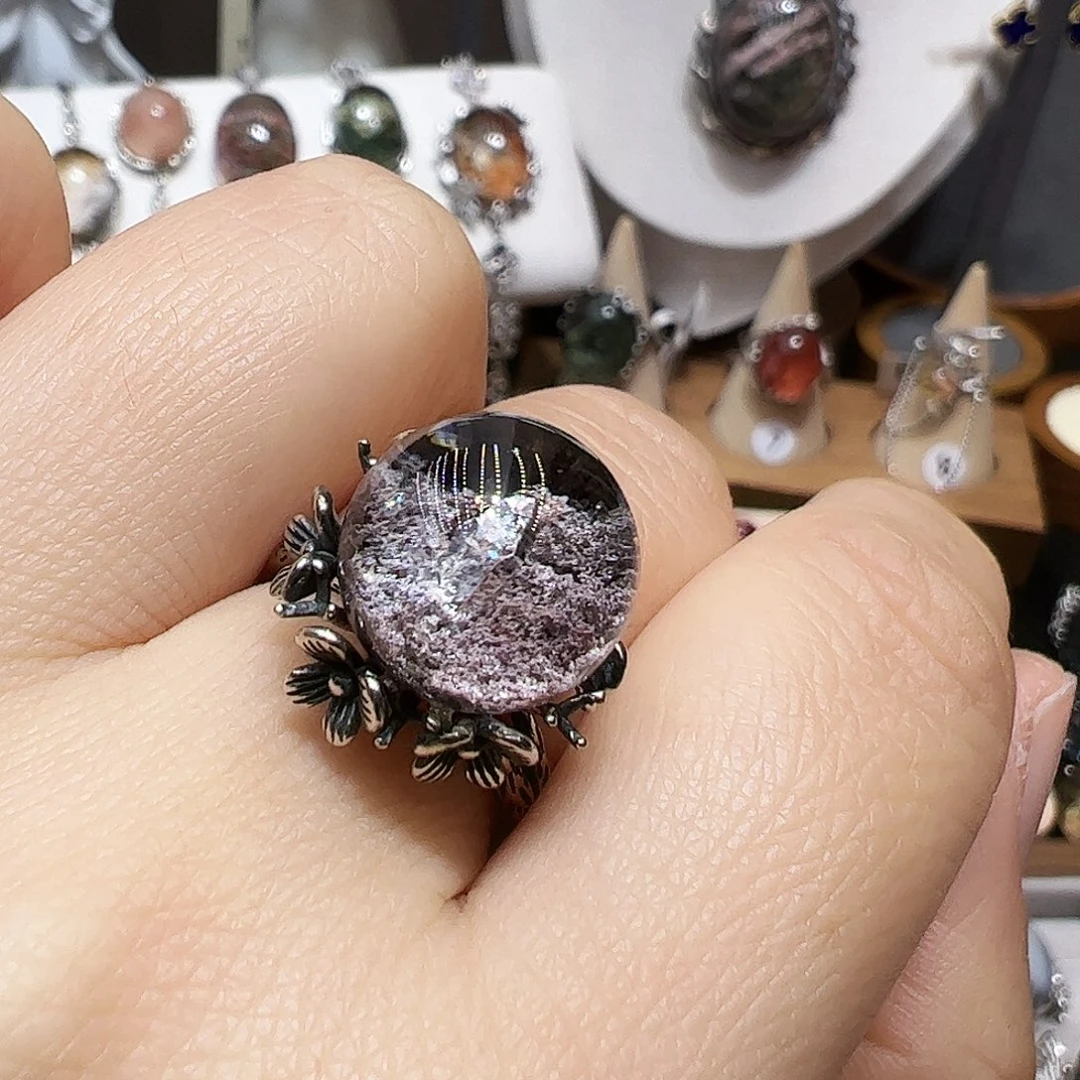 泡***芙水晶银S925镶嵌珠宝半成品