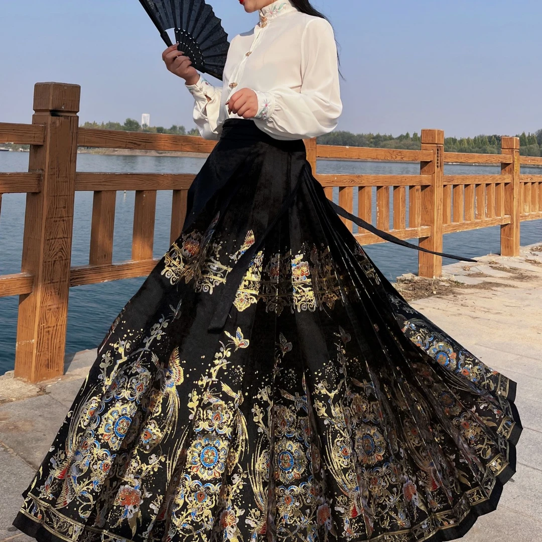 【卿枫辞】-喜上眉梢秋季新款马面裙新中式汉元素中国风高端马面裙