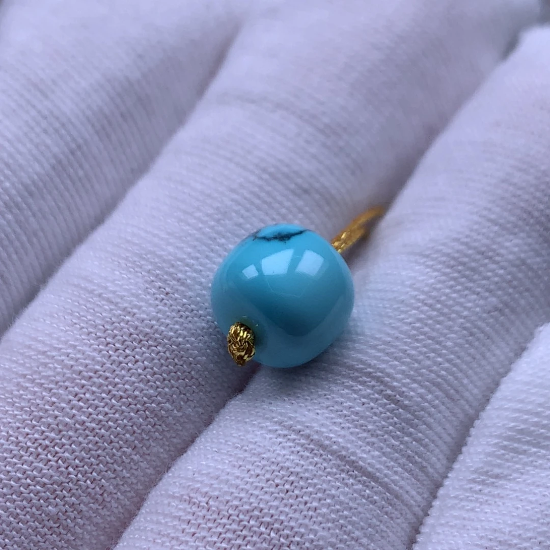 绿松石未镶嵌珠宝奇石直径7.5mm