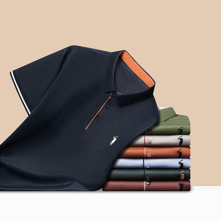 奥特莱斯撤柜丨专柜正品夏季新品冰丝弹力纯色翻领短袖T恤POLO衫