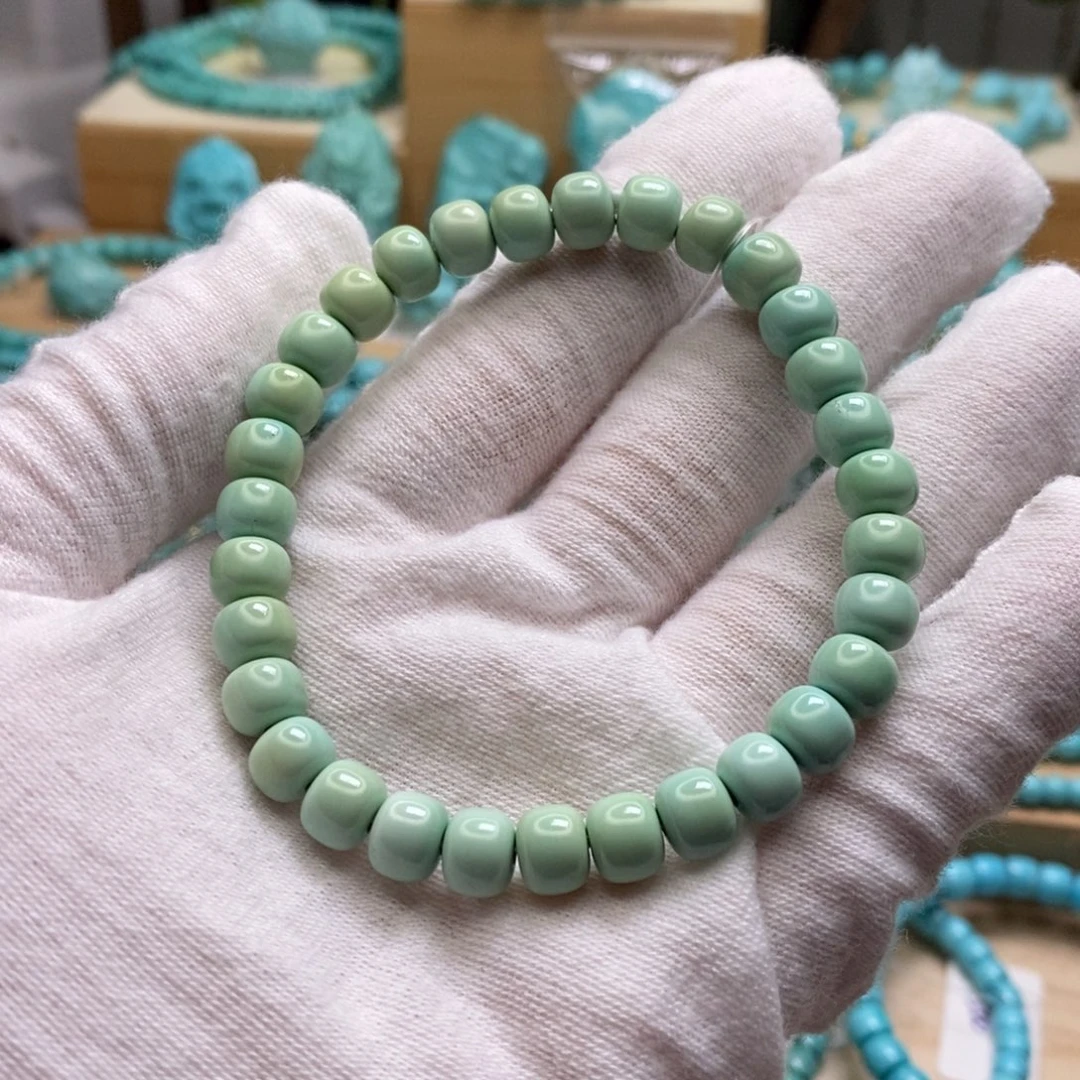 绿松石未镶嵌原矿高瓷无油无科技