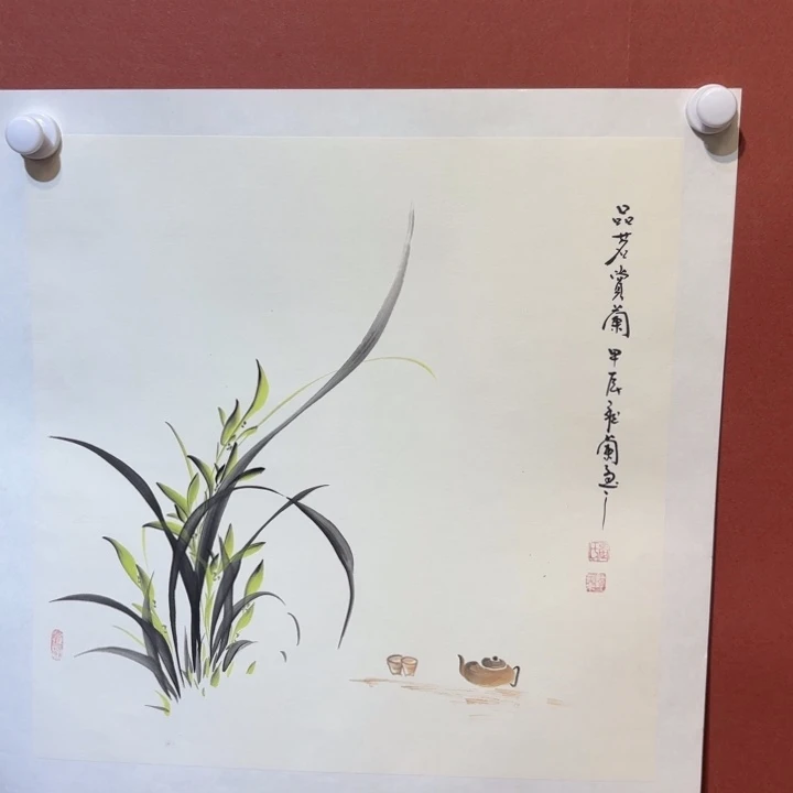 国画听兰老师花鸟