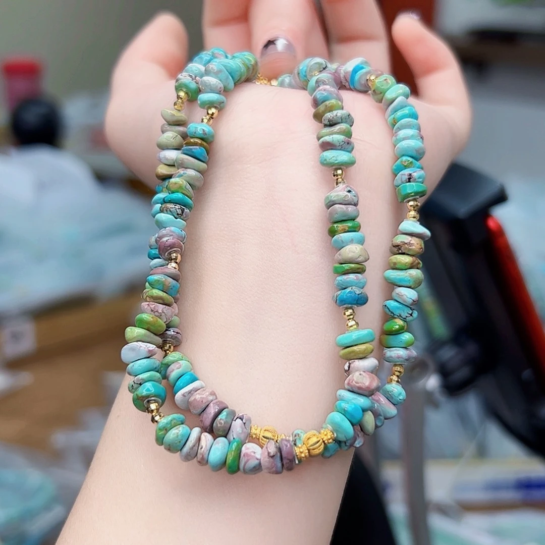 绿松石珠宝奇石18K金镶嵌