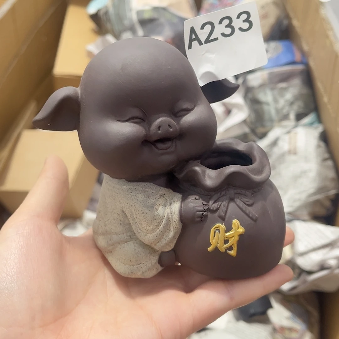 瓷片茶摆件工艺品摆件666