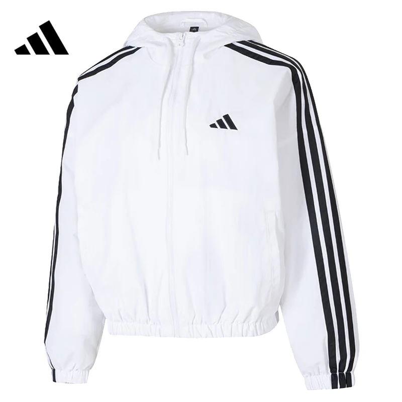 adidas阿迪达斯女子W 3S WV WB梭织连帽外套JZ2161