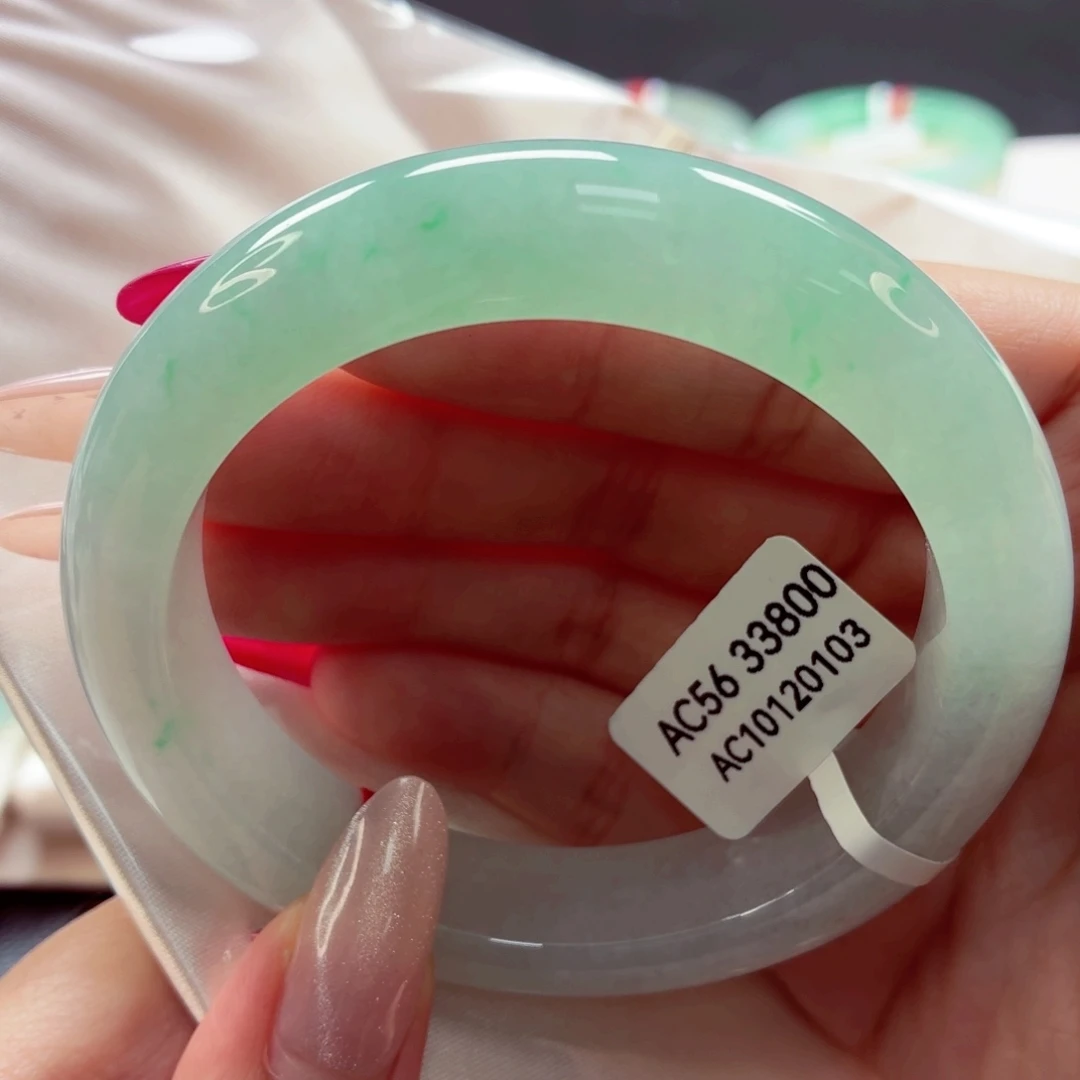 未镶嵌手镯翡翠22（67号）有棉纹