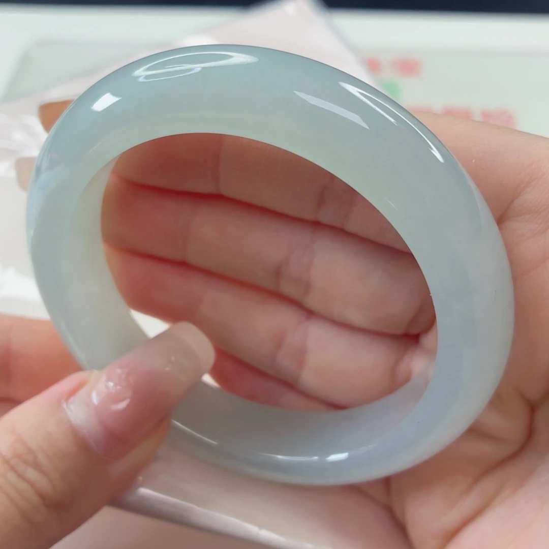 翡翠未镶嵌手镯缅甸天然A货翡翠55.2