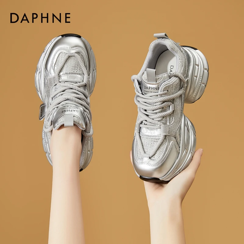 达芙妮厚底老爹鞋女款2025秋季新款增高运动鞋轻便百搭软底休闲鞋