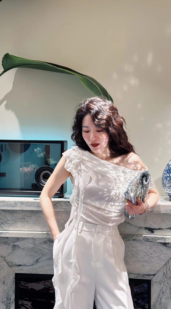 MIRROR 【涛姐精选】精致女人银丝线桑蚕丝衬衫