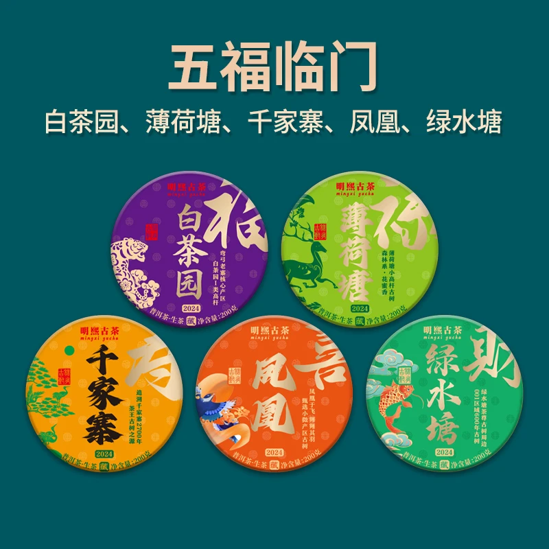 【明熙古茶】2024年头春五福临门古树纯料200克/饼