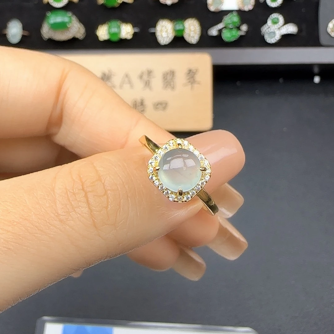 银S925镶嵌戒指翡翠
