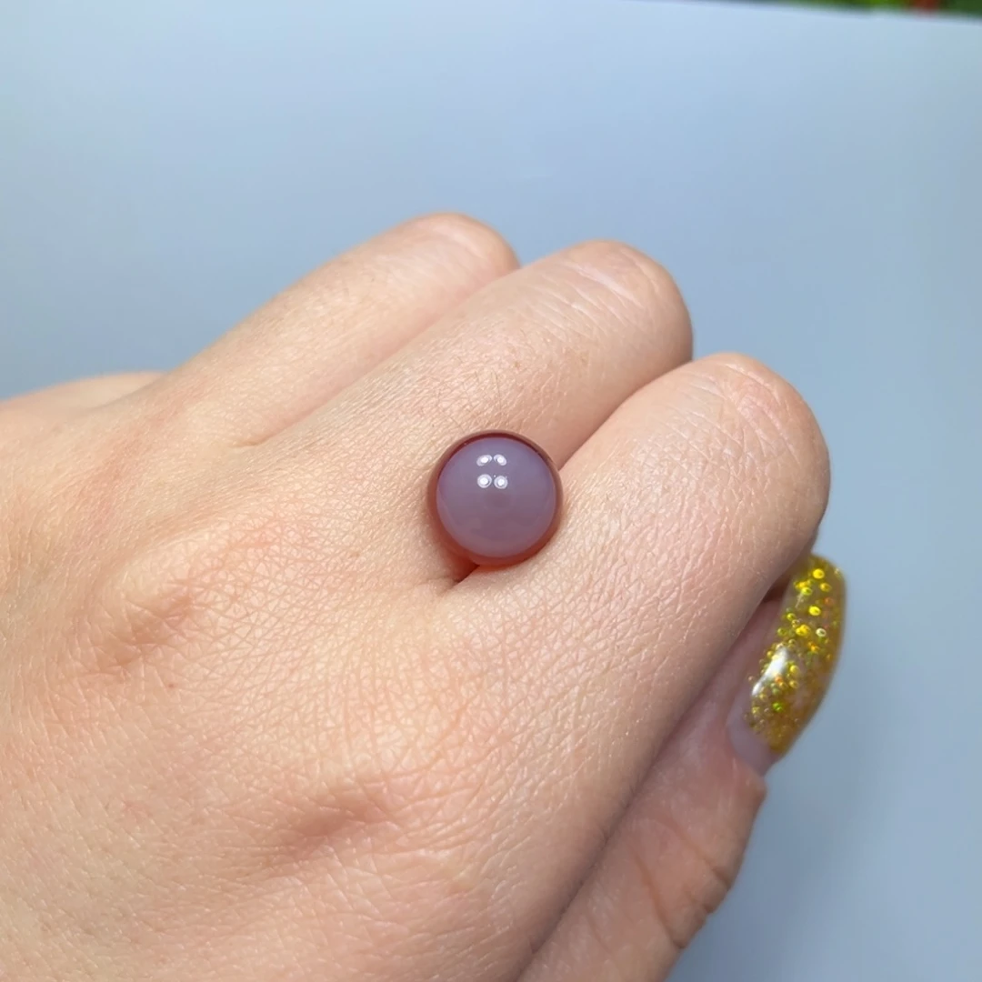 南红玛瑙红底天眼10mm未镶嵌蜘*