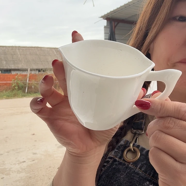 骨瓷芒果杯子微瑕