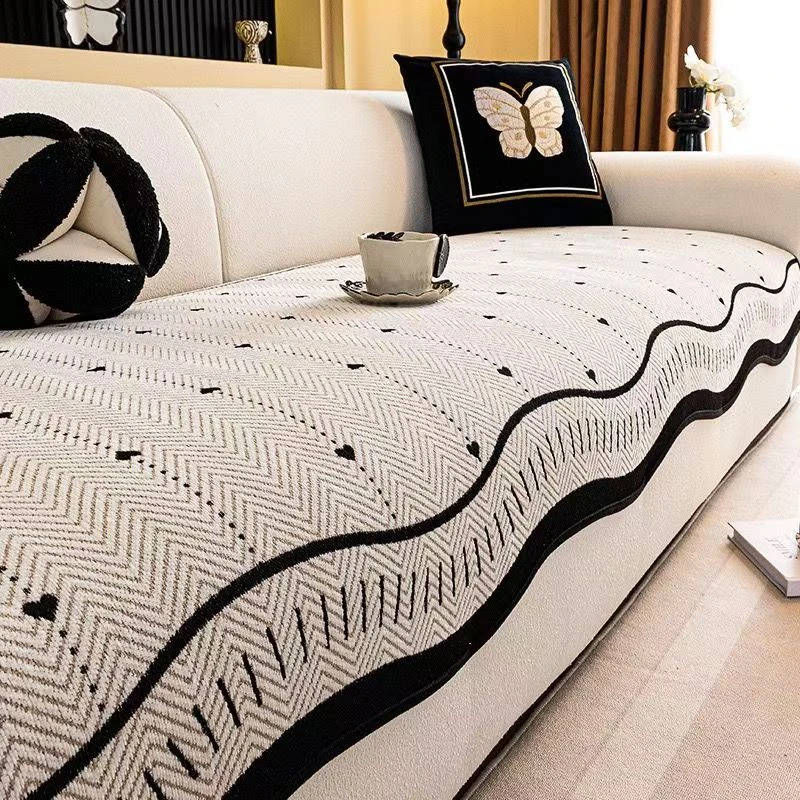 异形防滑沙发垫四季通用雪尼尔坐垫子